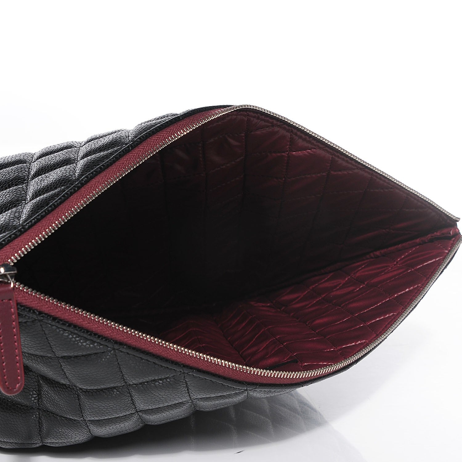 Chanel Caviar Quilted Large Cosmetic Case Black 5 of 8