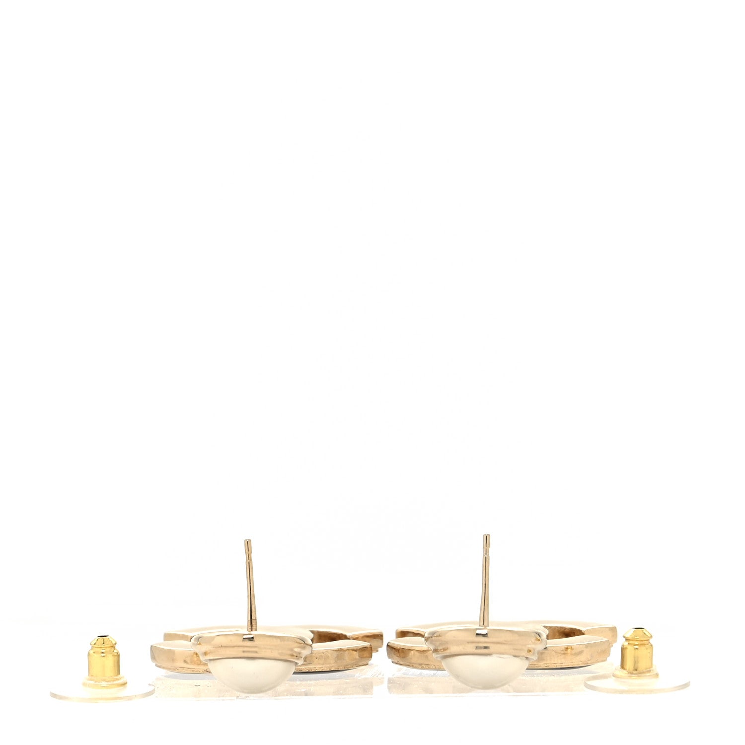 Chanel Pearl Enamel CC Drop Earrings Black 3 of 4