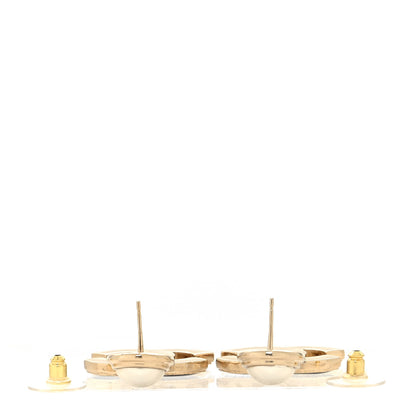 Chanel Pearl Enamel CC Drop Earrings Black 3 of 4
