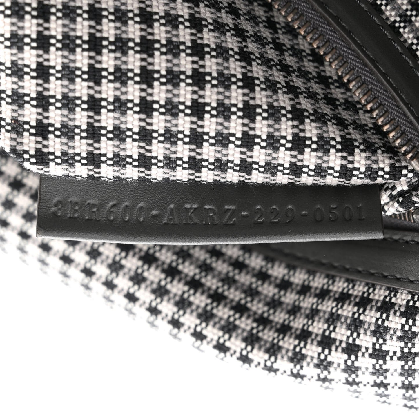 Wool Vitello King Houndstooth FF Embroidered Baguette Grigio Anthracite