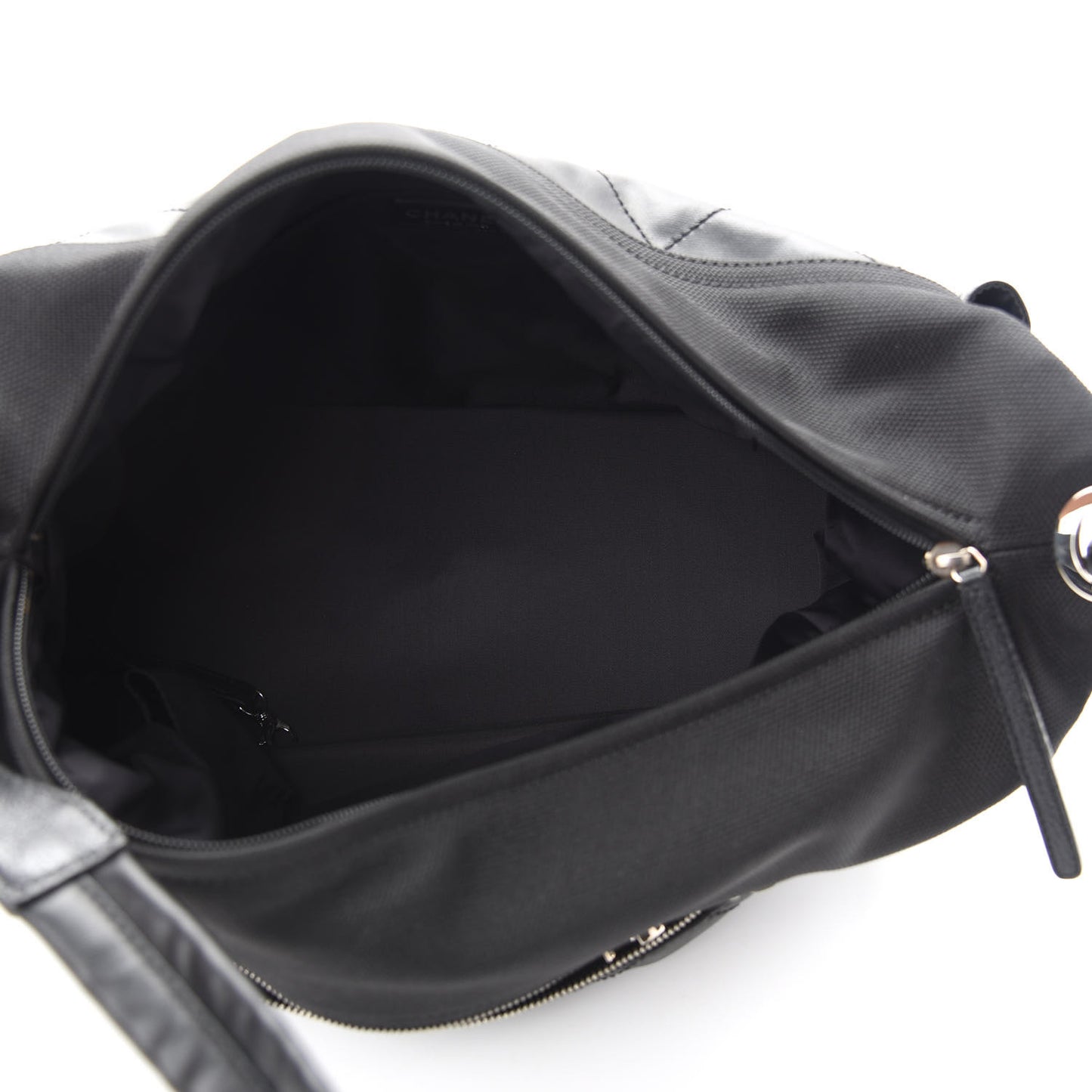 Coated Canvas Paris Biarritz Hobo Black