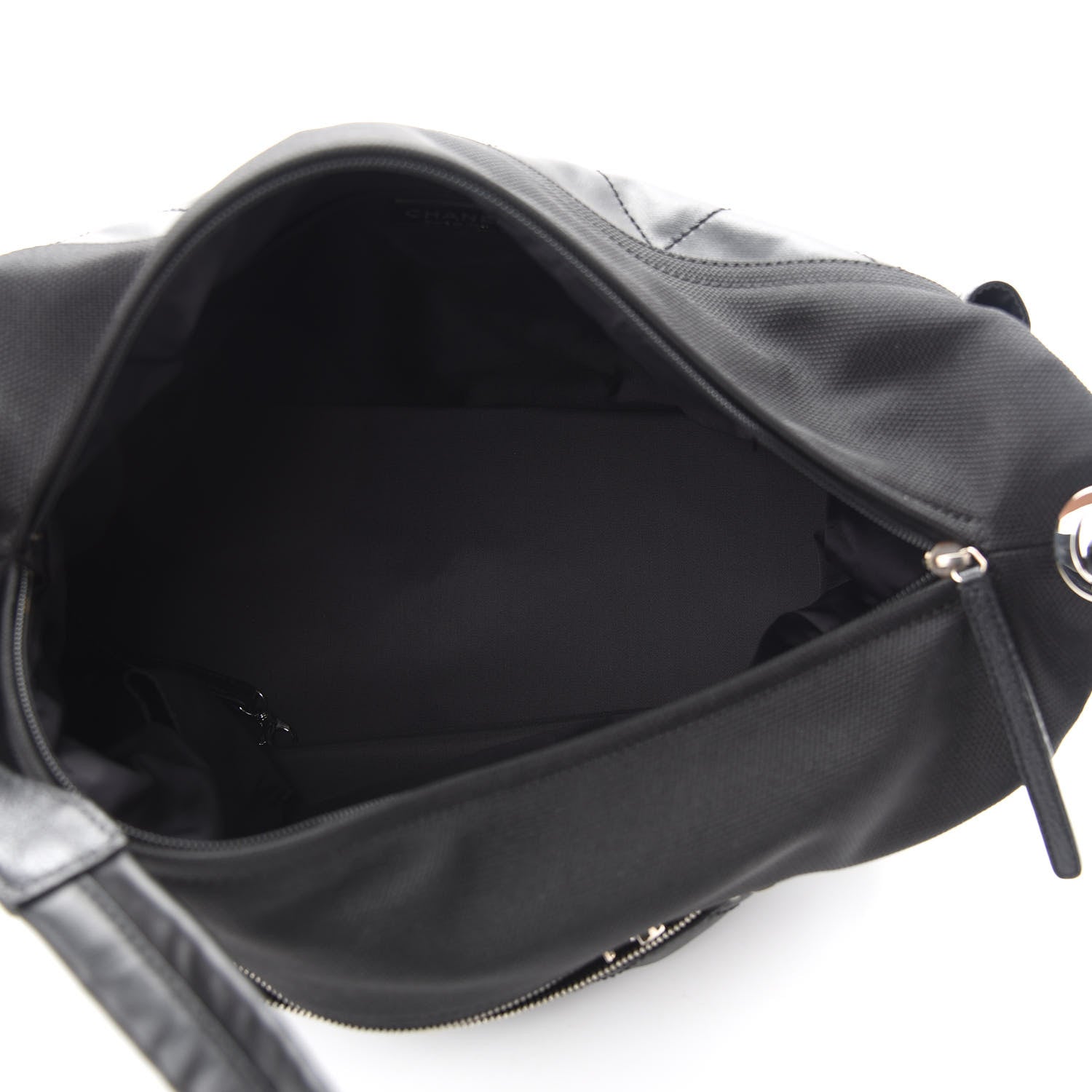 Chanel Coated Canvas Paris Biarritz Hobo Black 8 of 10