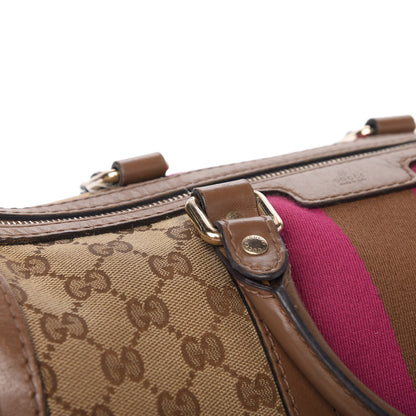 Gucci Monogram Vintage Web Medium Boston Maple Brown 12 of 19