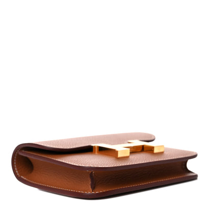 Hermes Evercolor Constance Slim Wallet Gold 4 of 7