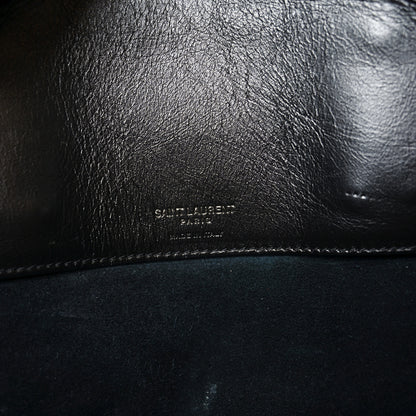 Saint Laurent Textured Patent Large Souple Sac De Jour Black 6 of 11