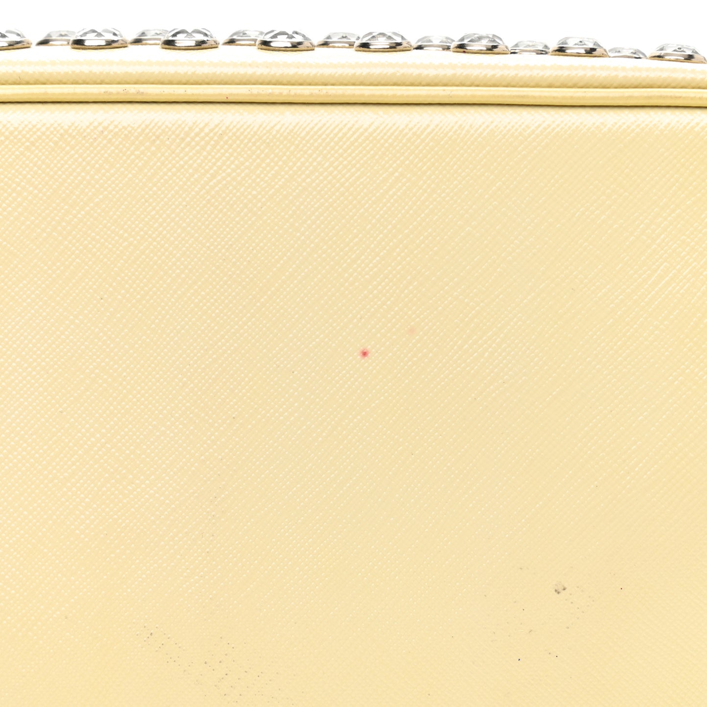 Saffiano Vernice Crystal Studded Tote Talco