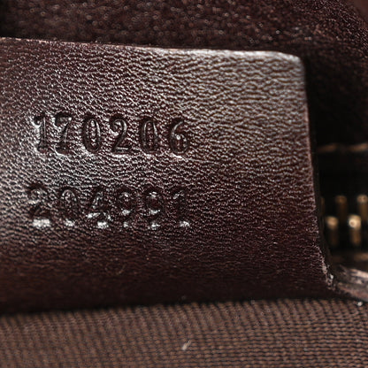 Gucci Monogram Peggy Braided Tote Dark Brown 7 of 10