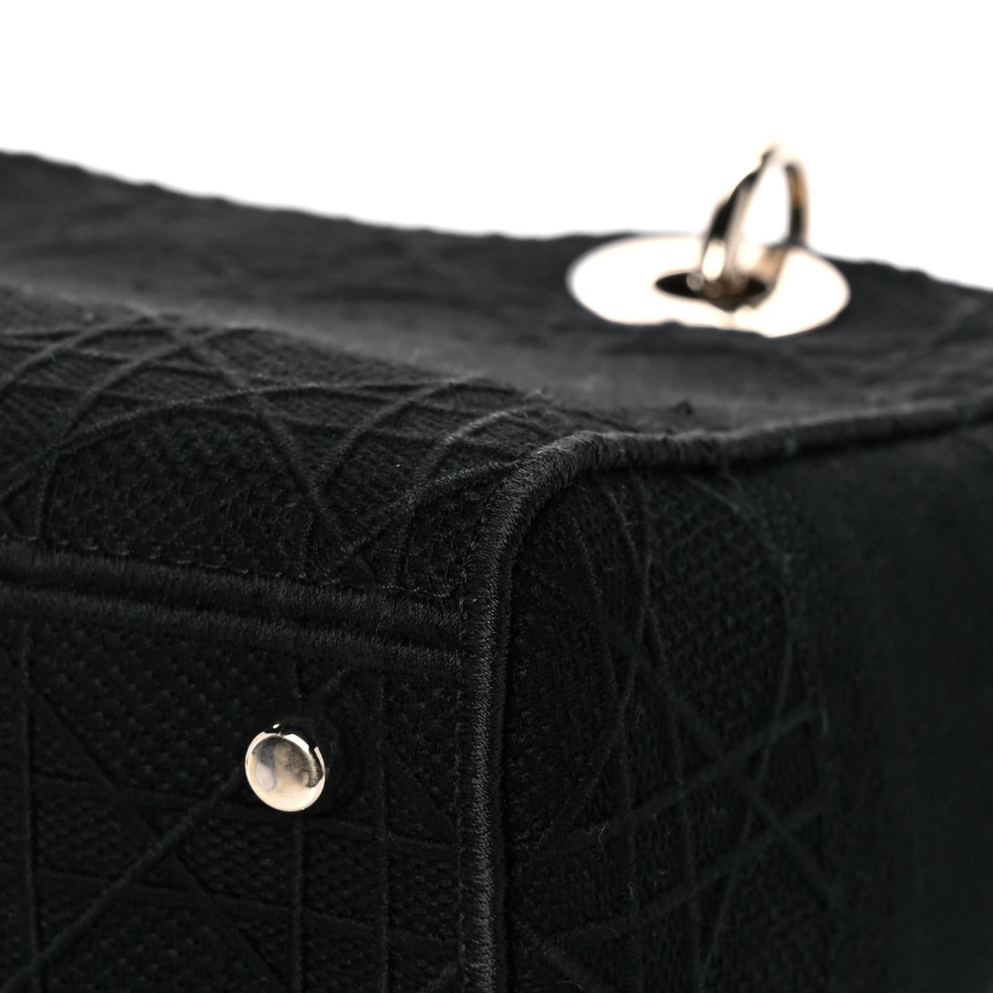 Canvas Embroidered Cannage Medium Lady D-Lite Black