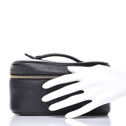Chanel Caviar Vanity Cosmetic Case Black 2 of 8