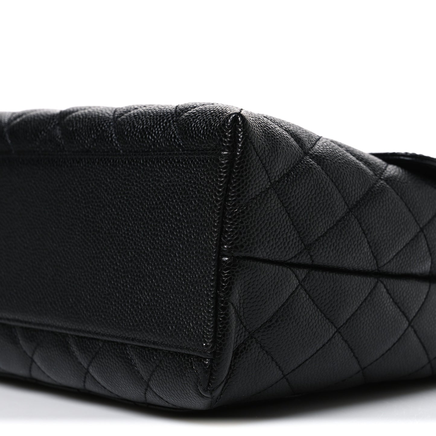 Caviar Quilted Jumbo Kelly Flap Black