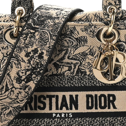 Christian Dior Toile de Jouy Embroidered Medium Lady D-Lite Beige Mullticolor 7 of 10