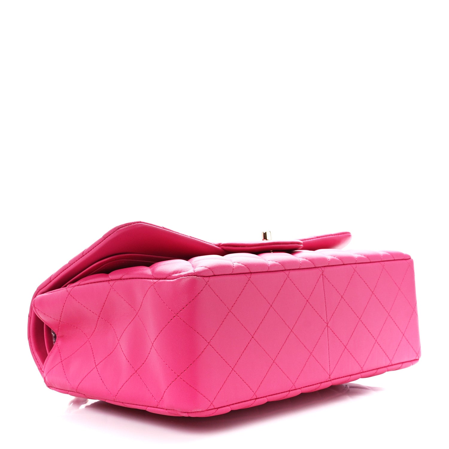 Chanel Lambskin Quilted Jumbo Double Flap Dark Pink 4 of 12