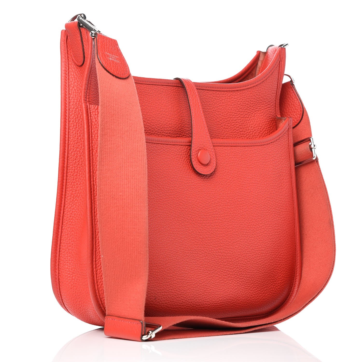 Hermes Taurillon Clemence Evelyne III PM Rouge Pivoine 3 of 9