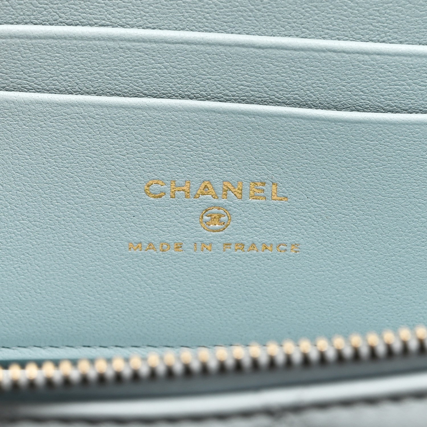 Chanel Lambskin Quilted Small Top Handle Vanity Case With Chain Light Blue 6 of 10