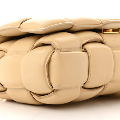 Bottega Veneta Lambskin Maxi Intreccio Padded Chain Cassette Crossbody Bag Porridge 8 of 12