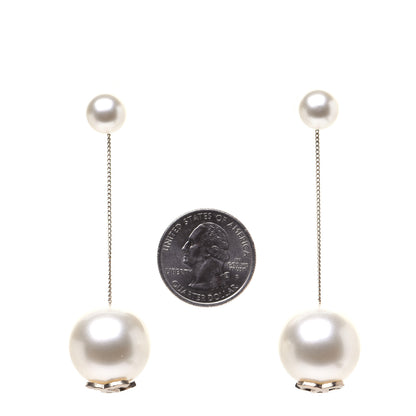 Chanel Pearl CC Dangle Earrings Gold 2 of 5