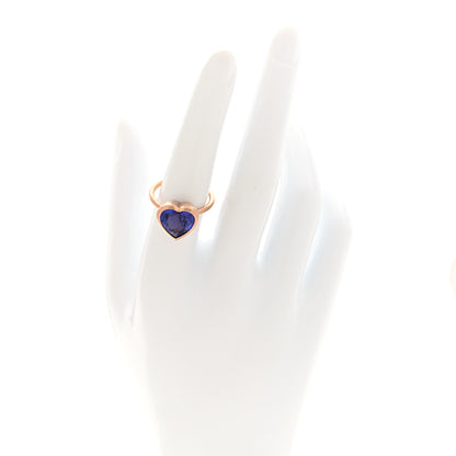Irene Neuwirth 18K Rose Gold Tanzanite One of a Kind Heart Bezel Ring 54 7 2 of 5