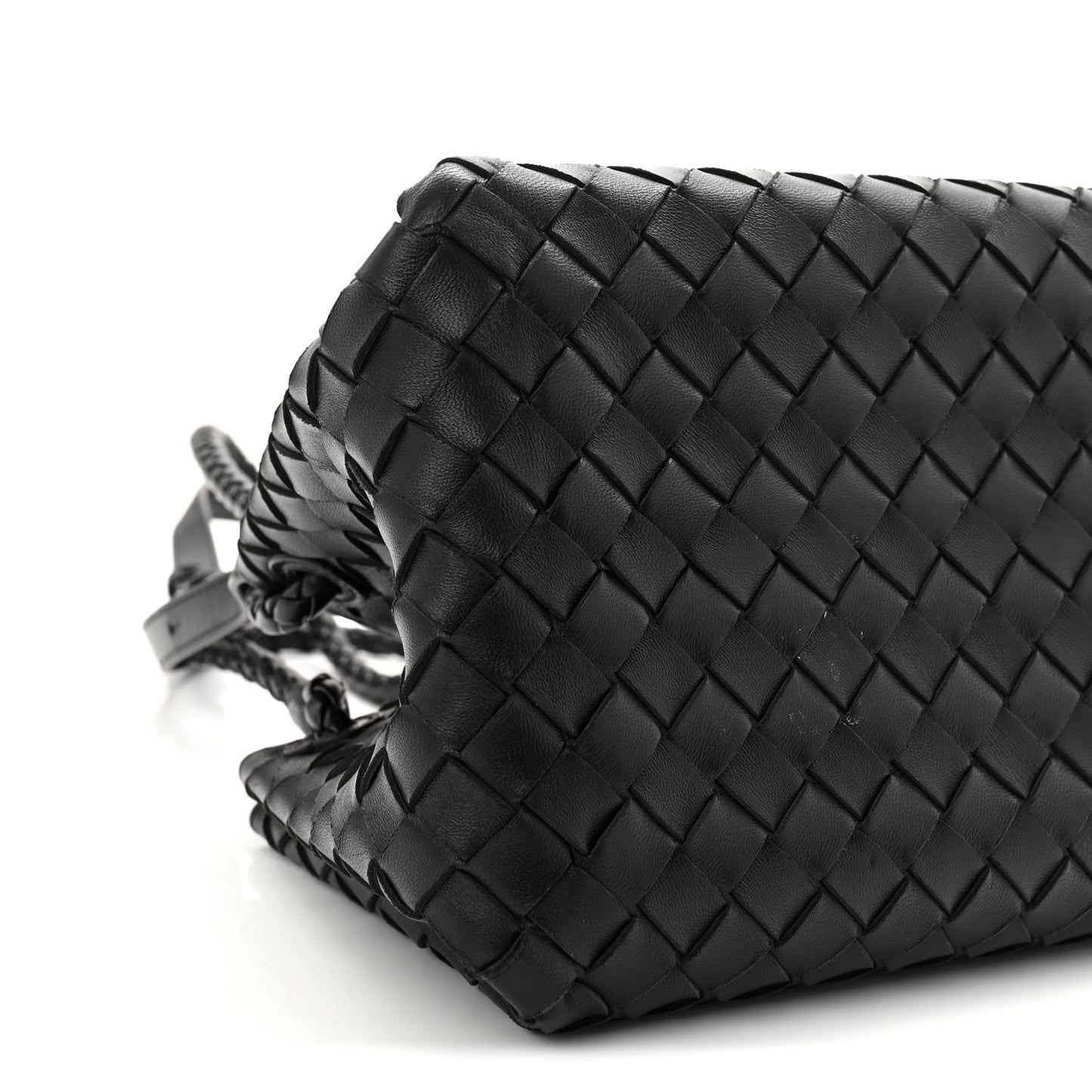 Nappa Intrecciato Small Parachute Shoulder Bag Black