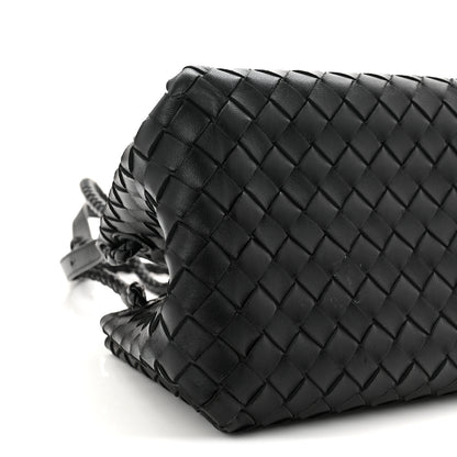 Bottega Veneta Nappa Intrecciato Small Parachute Shoulder Bag Black 8 of 10