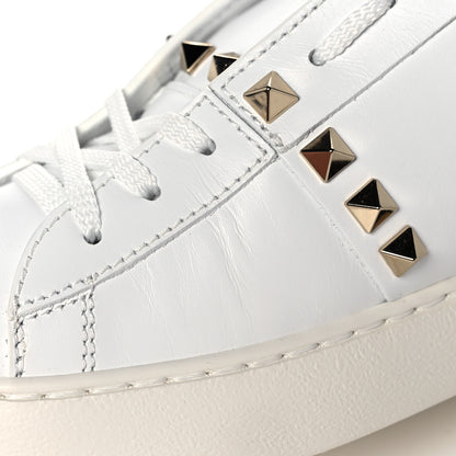 Valentino Garavani Calfskin Rockstud Untitled Open Sneakers 39 White 9 of 11