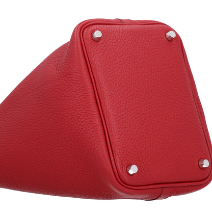 Hermes Taurillon Clemence Picotin Lock 18 PM Rouge Garance 9 of 10
