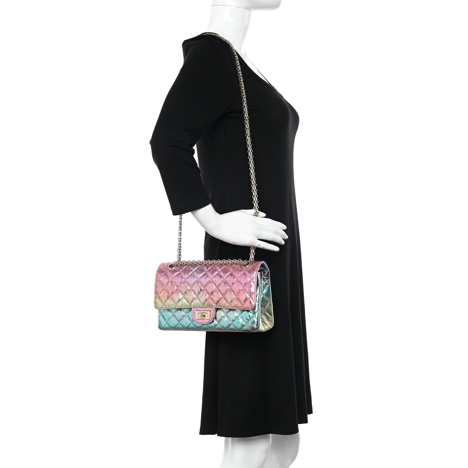 Chanel Metallic Goatskin Quilted 2.55 Reissue 225 Flap Multicolor 2 of 12