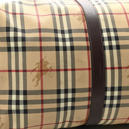 Burberry Haymarket Check Duffle Bag Dark Brown 13 of 14