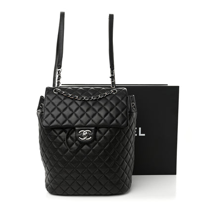 Chanel Lambskin Quilted Large Urban Spirit Backpack Black 12 of 12