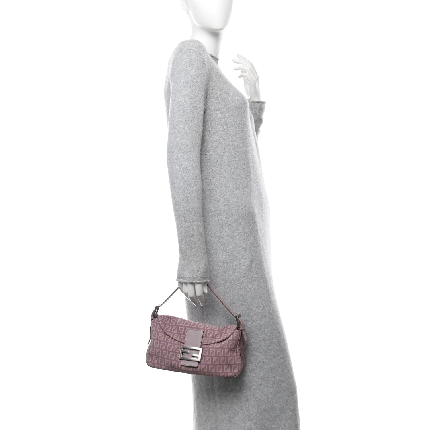 Fendi Zucchino Cuoio Baguette Lilla 2 of 12