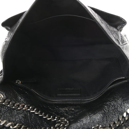 Saint Laurent Crinkled Calfskin Matelasse Monogram Large Niki Chain Satchel Black 5 of 15