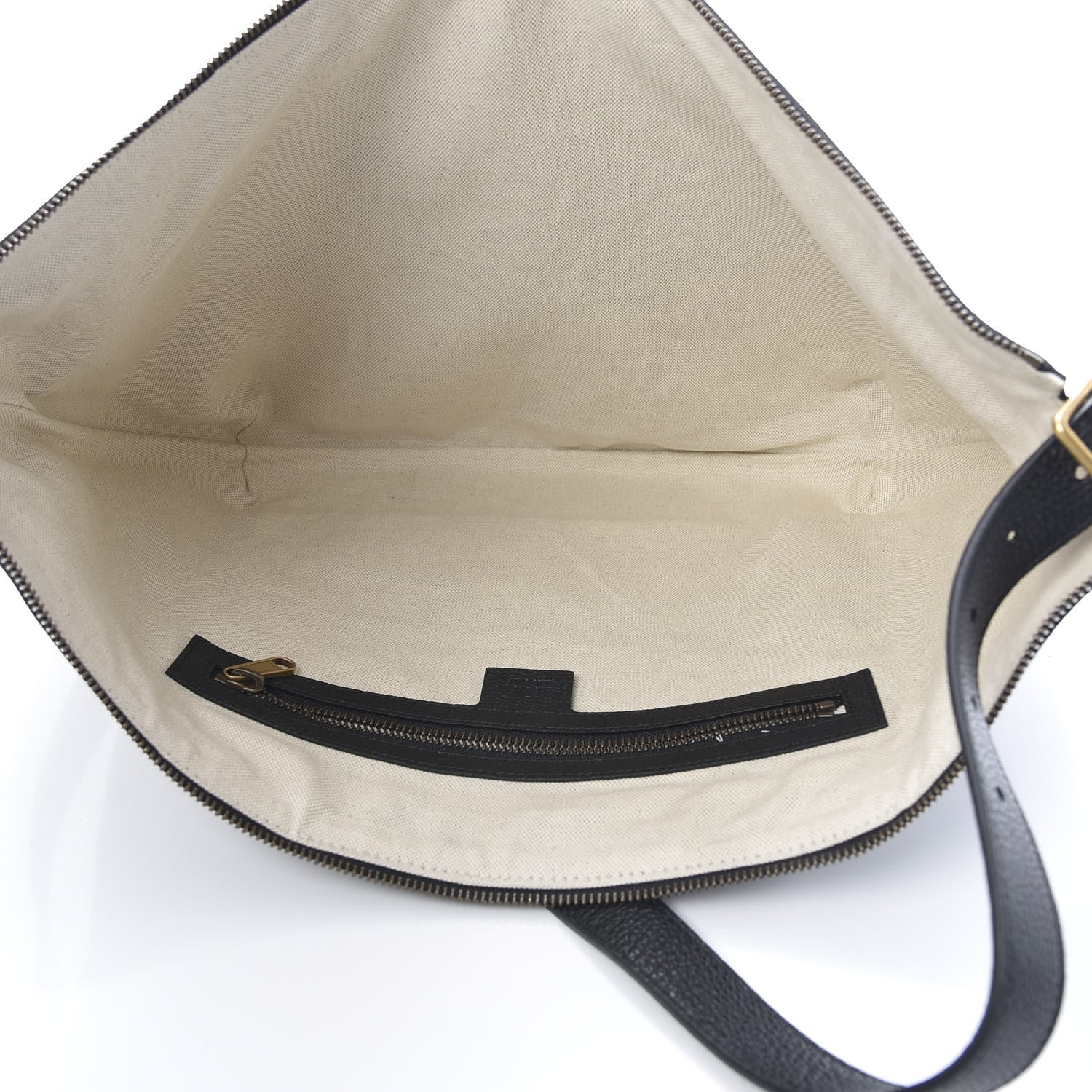 Gucci Grained Calfskin Logo Half Moon Hobo Black 5 of 11