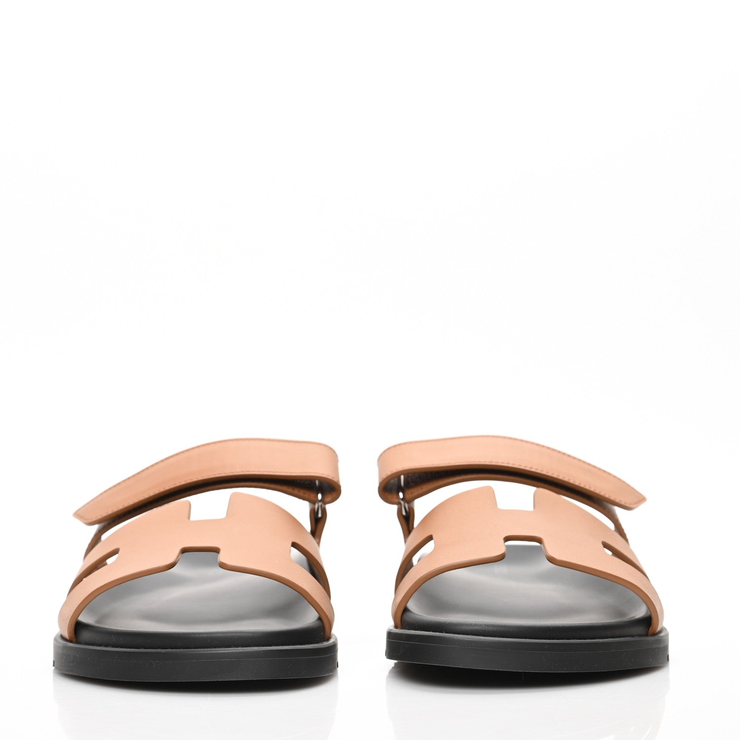 Hermes Calfskin Womens Chypre Sandals 40 Naturel 2 of 9