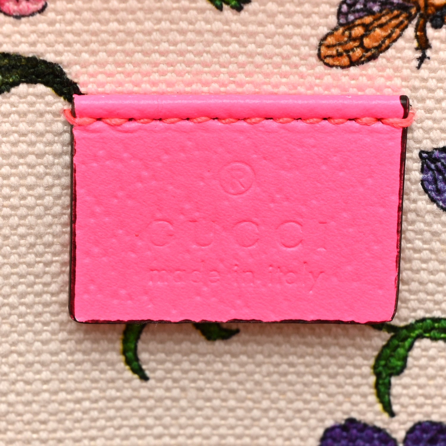Gucci Canvas Medium Flora Tote Fuchsia 6 of 15