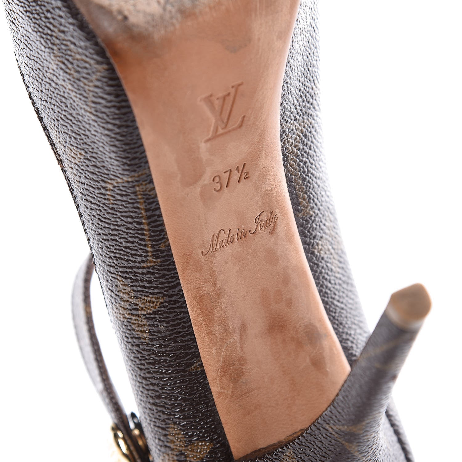 Louis Vuitton Patent Monogram Ritual Platform Pumps 37.5 8 of 15