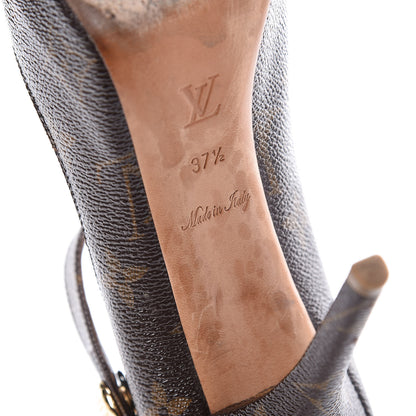 Louis Vuitton Patent Monogram Ritual Platform Pumps 37.5 8 of 15