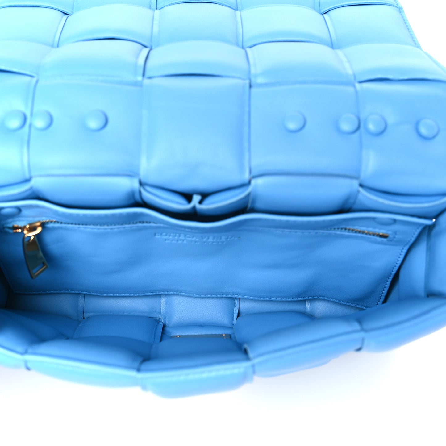 Lambskin Maxi Intrecciato Padded Chain Cassette Crossbody Bag Swimming Pool