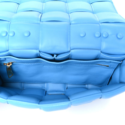 Bottega Veneta Lambskin Maxi Intrecciato Padded Chain Cassette Crossbody Bag Swimming Pool 5 of 9