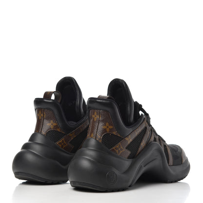 Louis Vuitton Calfskin Patent Monogram LV Archlight Sneakers 42 Black 4 of 20