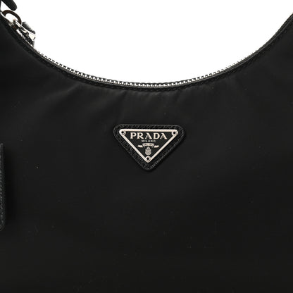 Prada Tessuto Nylon Saffiano Mini Re-Edition 2005 Bag Black 7 of 9