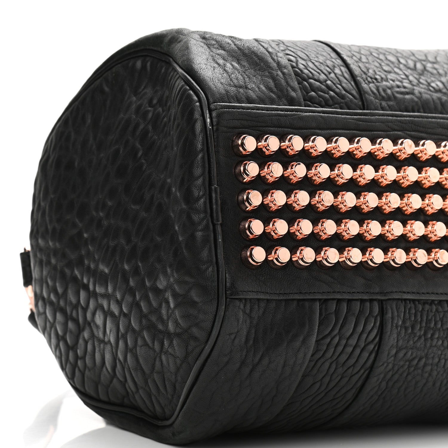 Alexander Wang Pebbled Lambskin Rocco Black Rose Gold Hardware