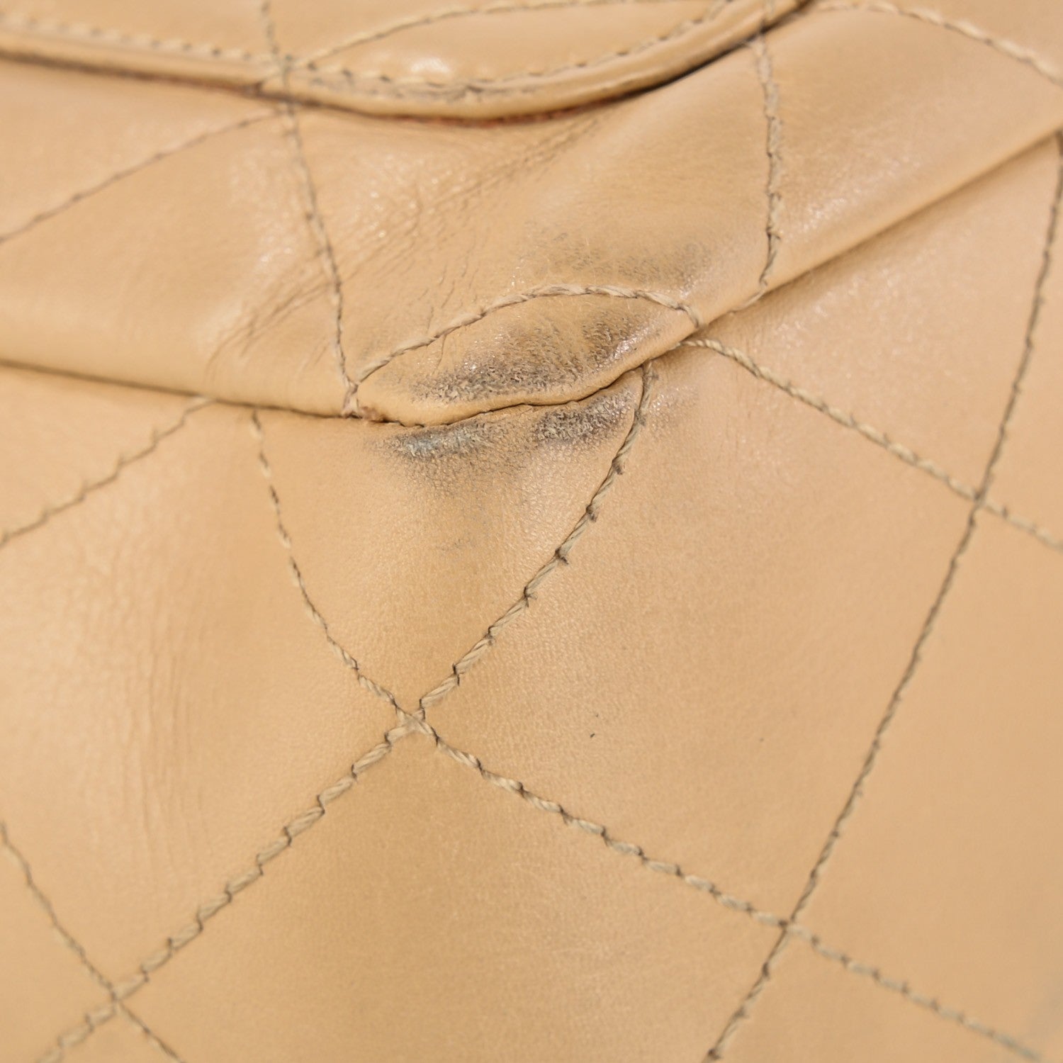 Chanel Lambskin Quilted Jumbo Single Flap Beige 5 of 13