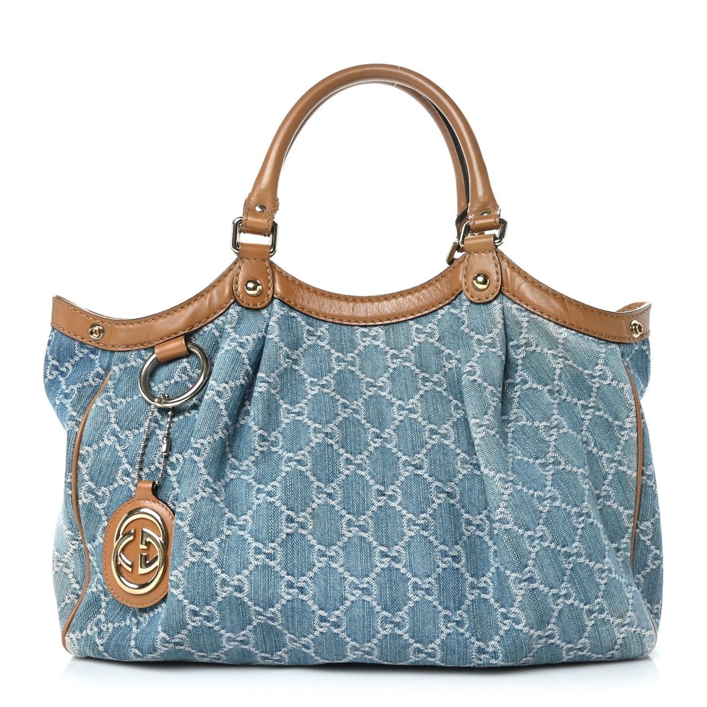Denim Monogram Medium Sukey Tote Blue