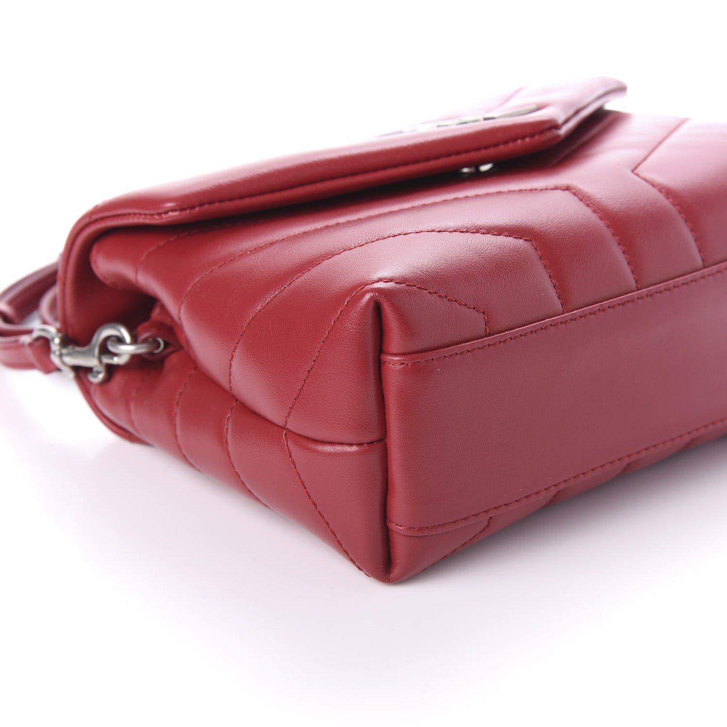 Calfskin Y Quilted Monogram Toy Loulou Crossbody Bag Lipstick Red