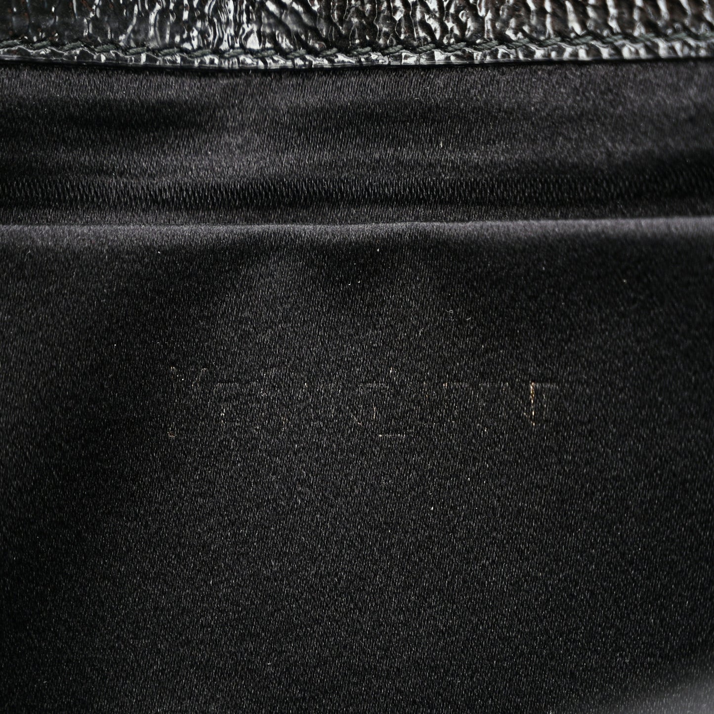 Textured Patent Monogram Large Belle De Jour Clutch Black