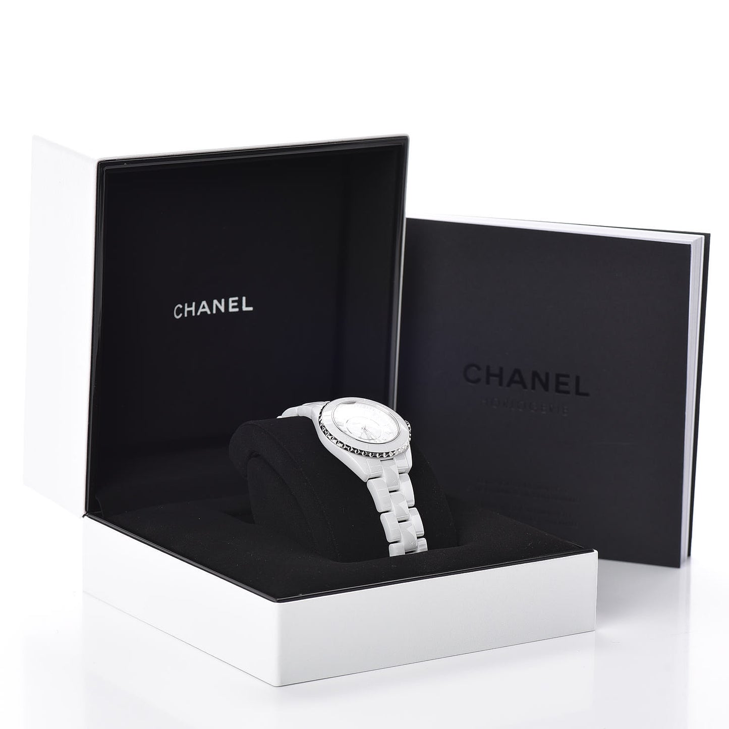Stainless Steel Ceramic 33mm J12 Phantom Quartz Watch White
