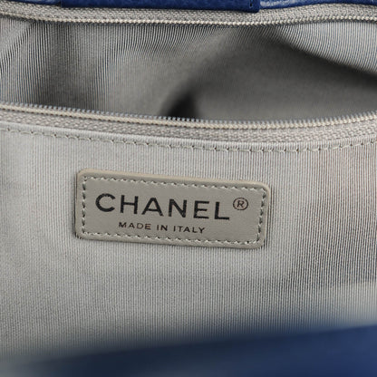 Chanel Deerskin Cerf Executive Shopper Tote Navy 6 of 7