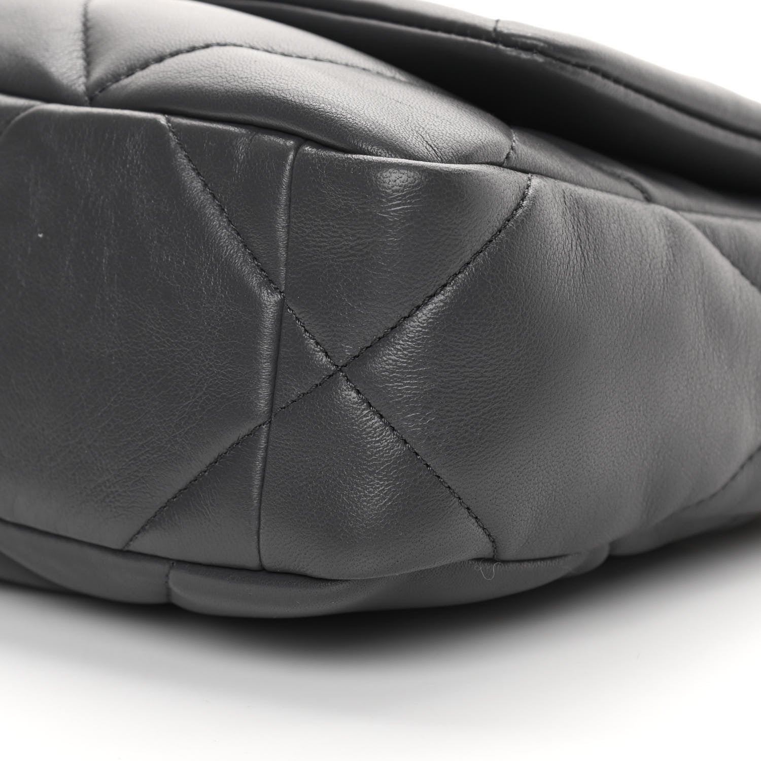 Chanel Lambskin Quilted Medium Chanel 19 Flap Dark Grey 10 of 12