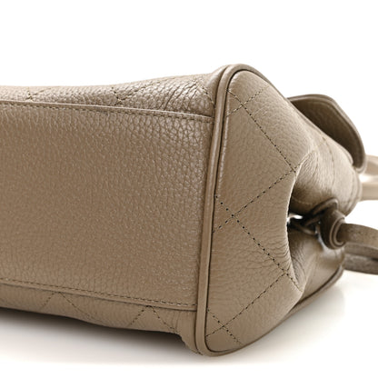 Chanel Grained Calfskin Stitched Urban Essentials Small Shopping Bag Dark Khaki 10 of 11