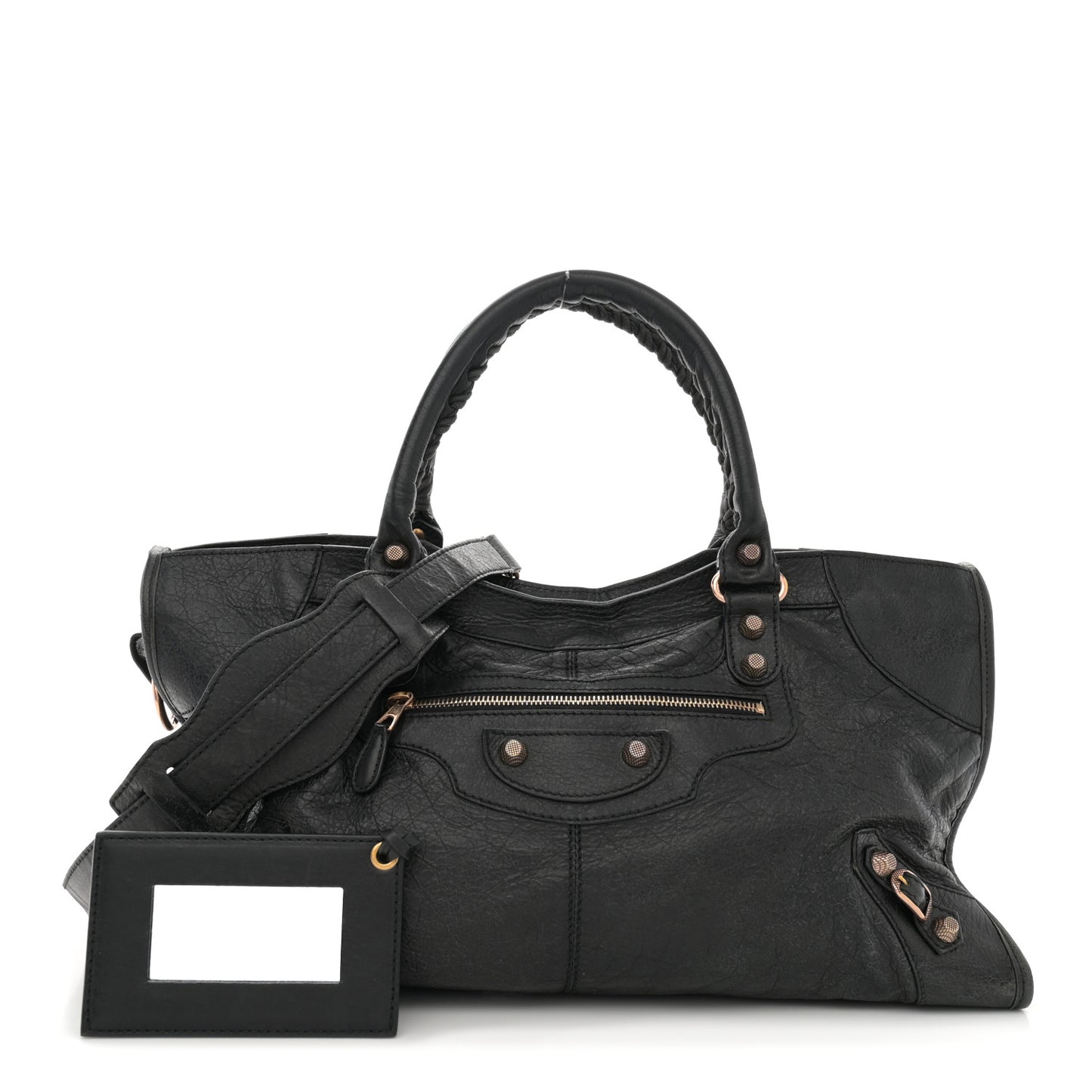 Agneau Giant 12 Rose Gold Hardware Part Time Black