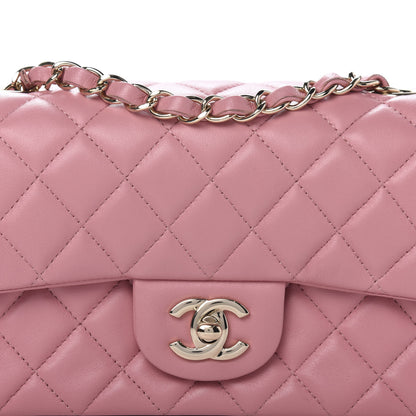 Chanel Lambskin Quilted Mini Rectangular Flap Pink 11 of 12